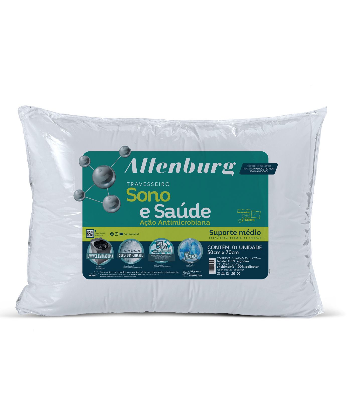 Travesseiro Sono E Saúde Antimicrobiana Altenburg | ROVITEX
